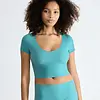 Sloggi Dames Zero Feel Crop Top - T-shirt korte mouw - Naadloos - ondershirt