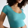 Sloggi Dames Zero Feel Crop Top - T-shirt korte mouw - Naadloos - ondershirt