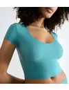 Sloggi Dames Zero Feel Crop Top - T-shirt korte mouw - Naadloos - ondershirt