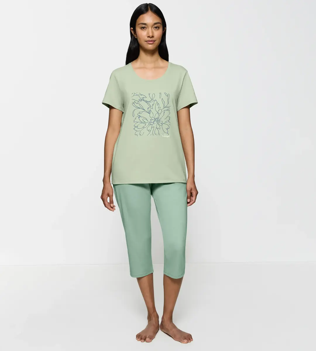 Triumph shortama dames - Capri - PK X 02 - Katoenen capri zomer pyjama dames Triumph shortama dames - Capri - PK X 02 - Katoenen capri zomer pyjama dames