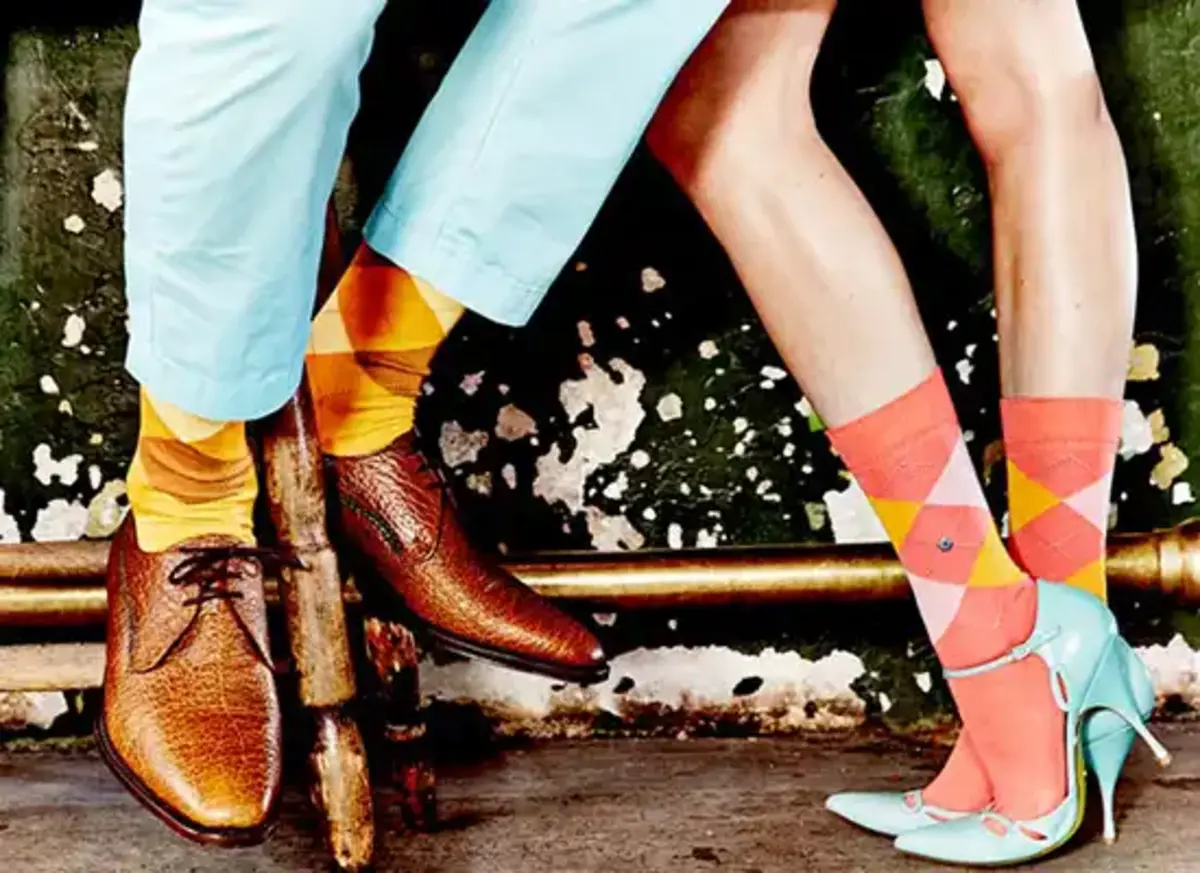 Burlington Blackpool Heren Sokken - Stripe - Hoge katoenen mannen sokken Burlington Blackpool Heren Sokken - Stripe - Hoge katoenen mannen sokken