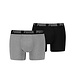 Puma Heren Boxershort 2-pak - Everyday - Katoenen heren onderbroeken Puma - Zwart/Grijs