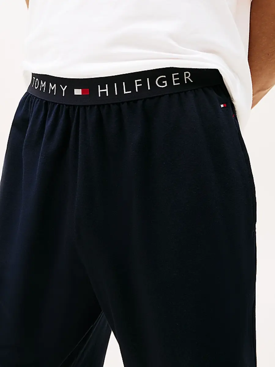 Tommy Hilfiger Heren Basic Shortama - Katoenen zomer pyjama