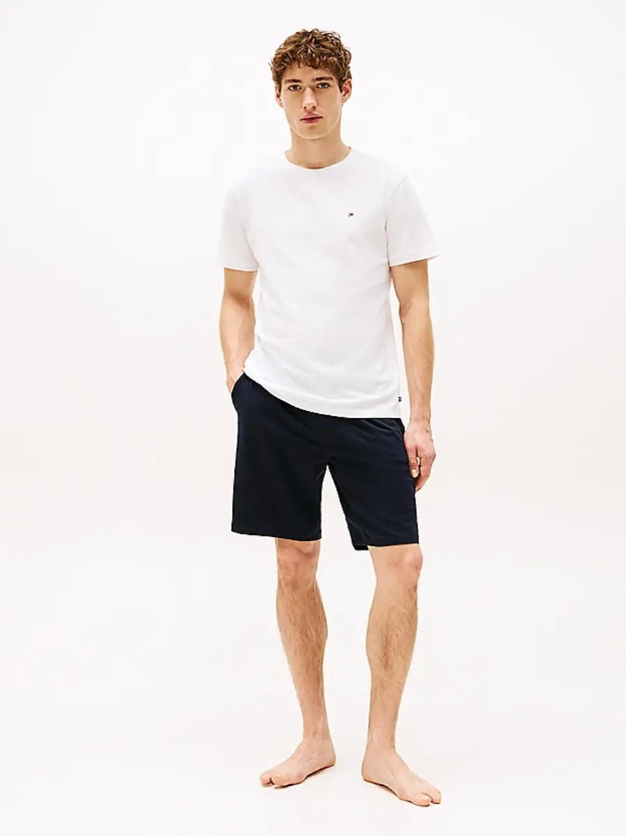 Tommy Hilfiger Heren Basic Shortama - Katoenen zomer pyjama