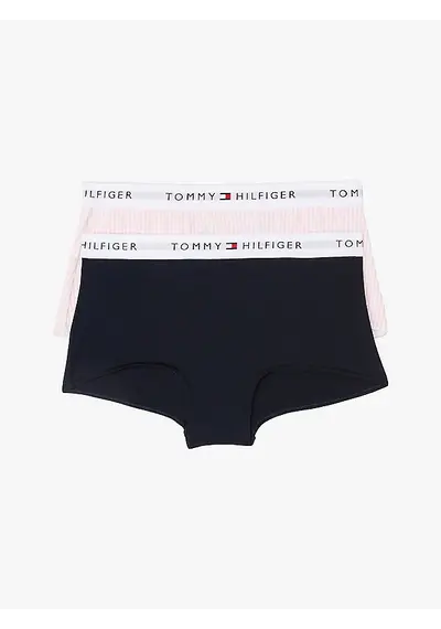 Tommy Hilfiger 2-pak meisjes Hipster - Roze streep Tommy Hilfiger 2-pak meisjes Hipster - Roze streep