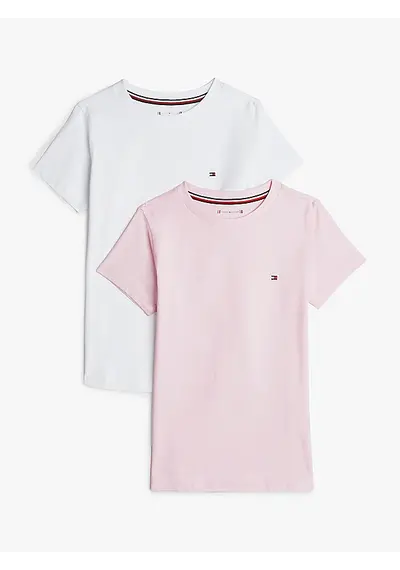 Tommy Hilfiger 2-pak meisjes T-shirt met ronde hals Tommy Hilfiger 2-pak meisjes T-shirt met ronde hals