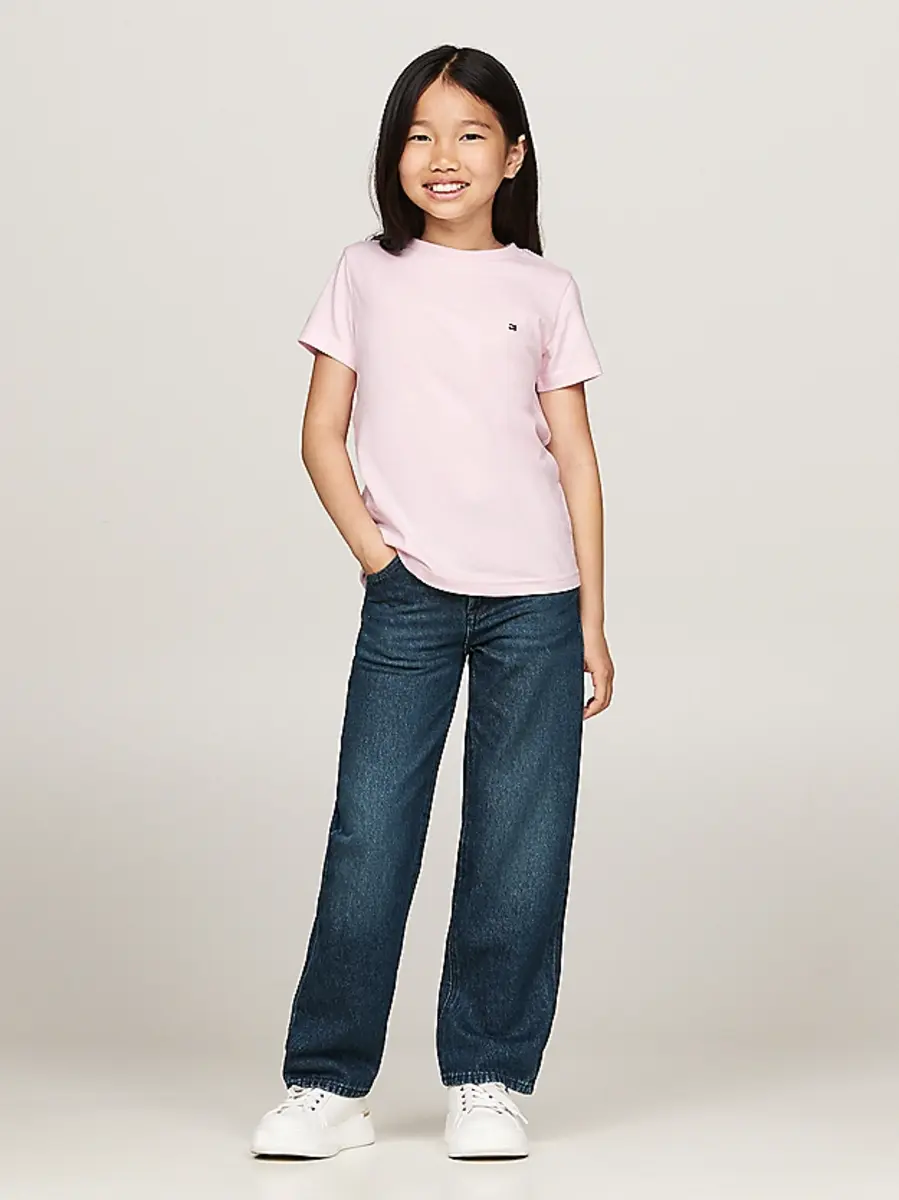 Tommy Hilfiger 2-pak meisjes ondershirt met ronde hals - korte mouwen Tommy Hilfiger 2-pak meisjes ondershirt met ronde hals - korte mouwen