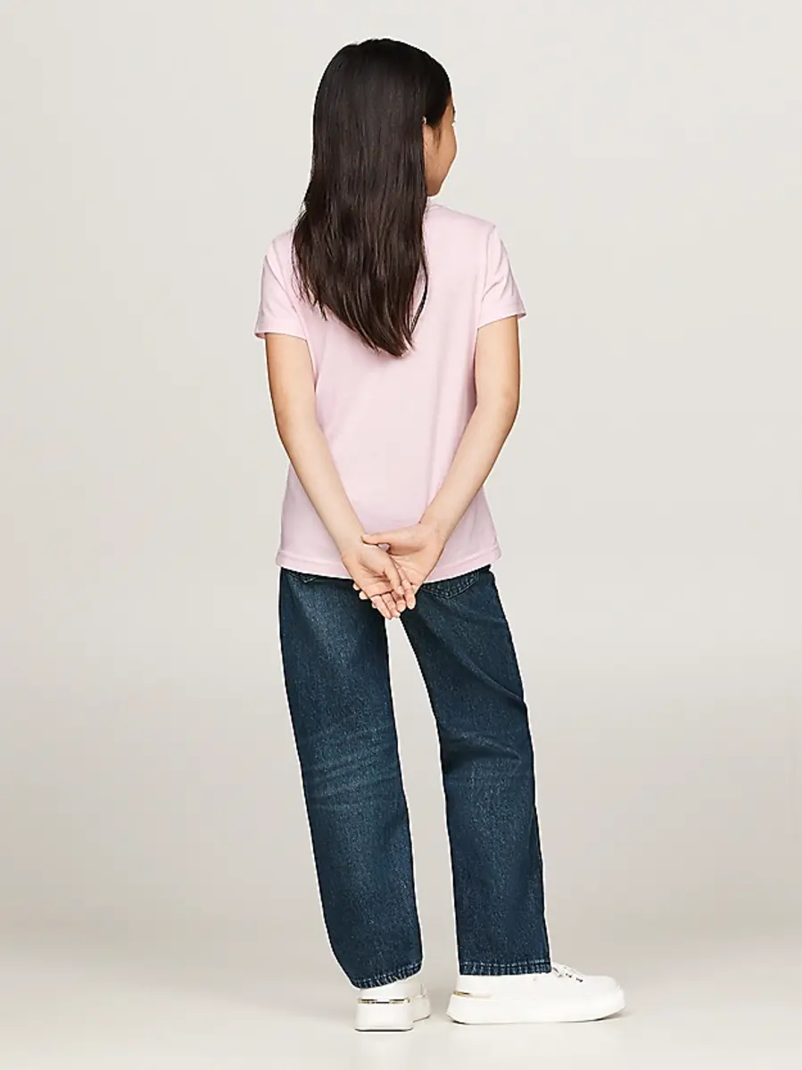 Tommy Hilfiger 2-pak meisjes ondershirt met ronde hals - korte mouwen Tommy Hilfiger 2-pak meisjes ondershirt met ronde hals - korte mouwen