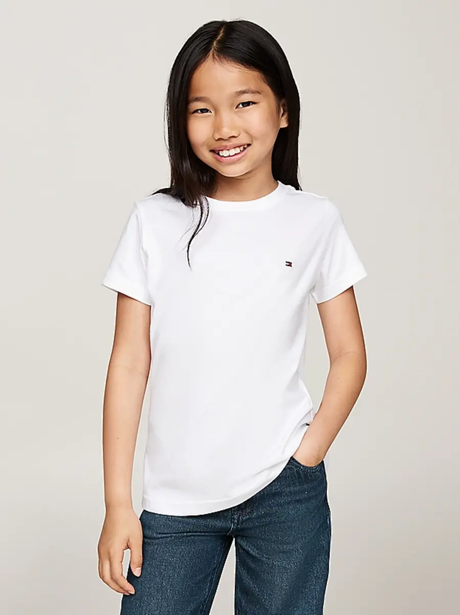 Tommy Hilfiger 2-pak meisjes ondershirt met ronde hals - korte mouwen Tommy Hilfiger 2-pak meisjes ondershirt met ronde hals - korte mouwen