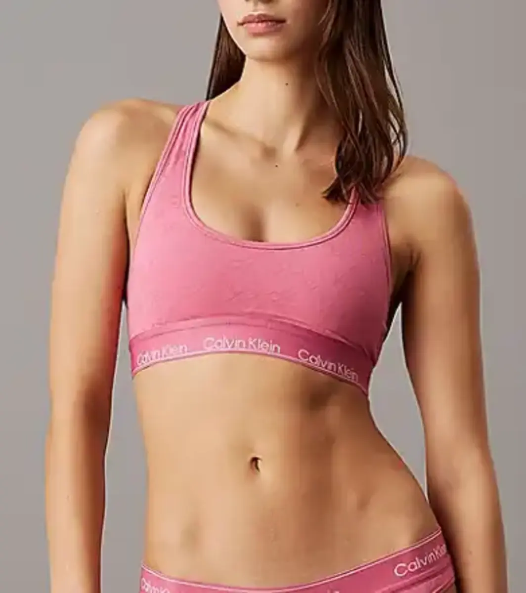Calvin Klein Bralette dames - Unlined Valentijn - Roze katoenen bh top
