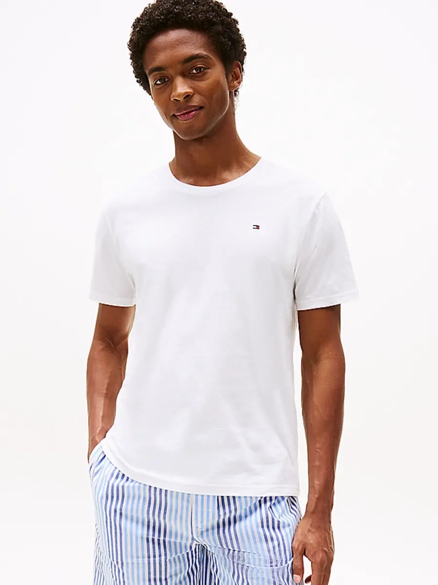 Tommy Hilfiger Heren Katoenen T-Shirt - Basic ondershirts korte mouw - Ronde hals Tommy Hilfiger Heren Katoenen T-Shirt - Basic ondershirts korte mouw - Ronde hals