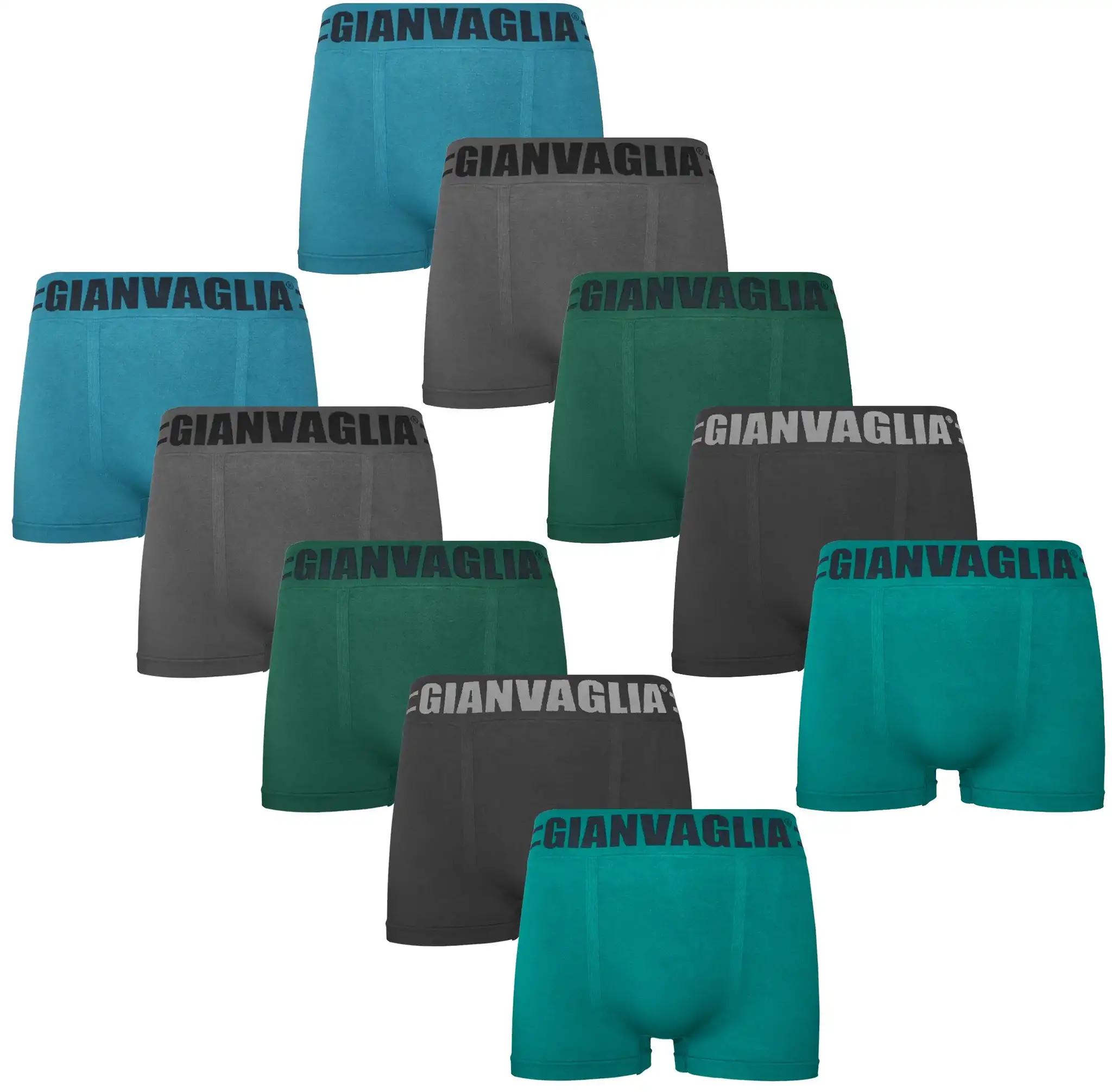 Gianvaglia 10-Pack naadloze heren boxershorts - Multipack goedkope heren onderbroeken
