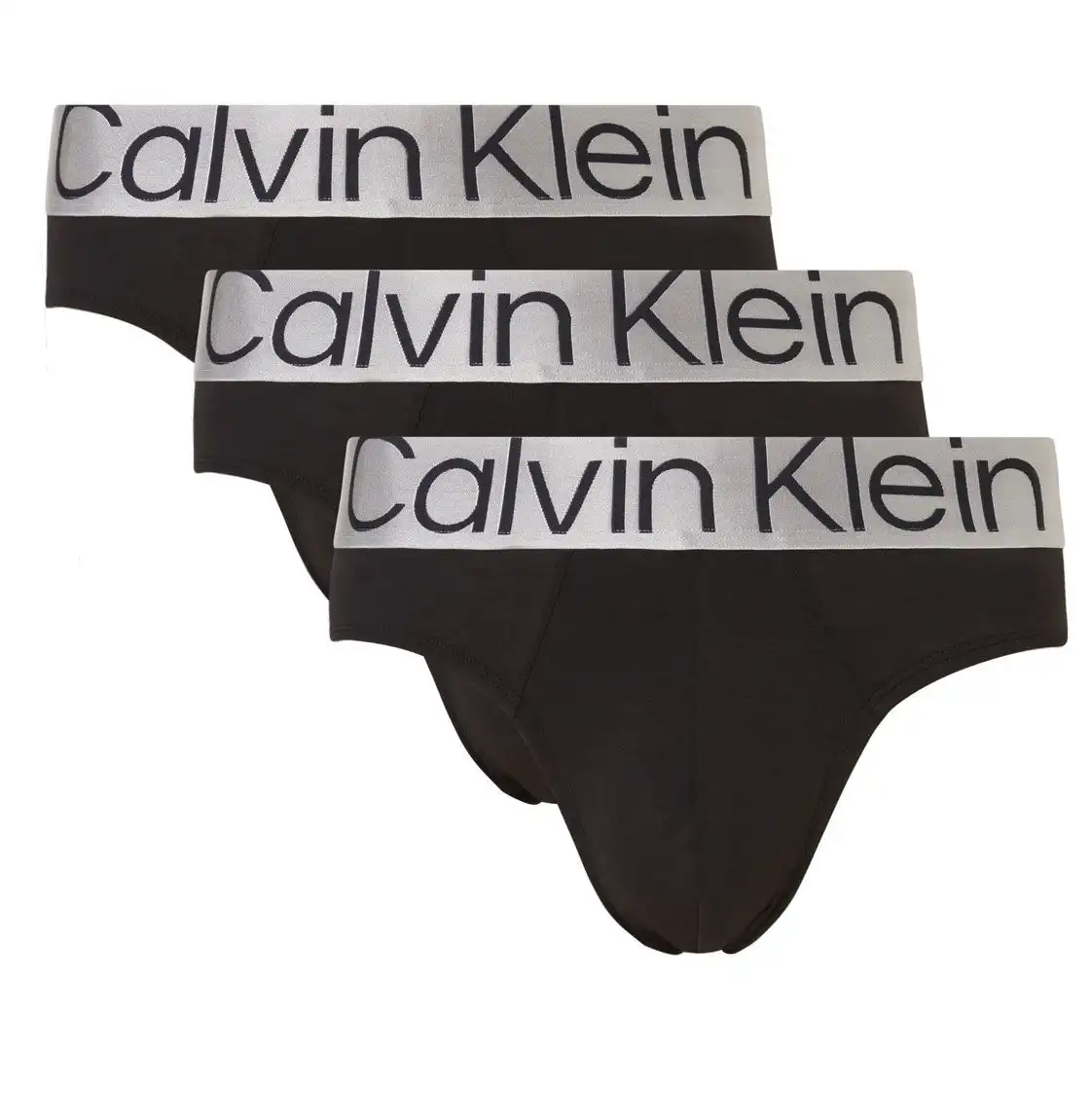 Calvin Klein 3-Pack Heren slips - Hip Brief Reconsidered Steel - Microvezel heren heupslip - Brede tailleband