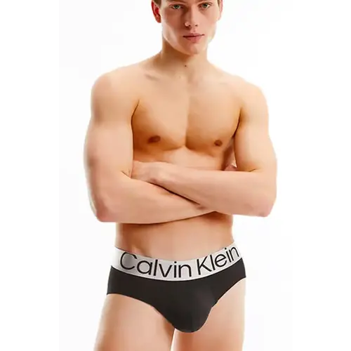 Calvin Klein 3-Pack Heren slips - Hip Brief Reconsidered Steel Calvin Klein 3-Pack Heren slips - Hip Brief Reconsidered Steel