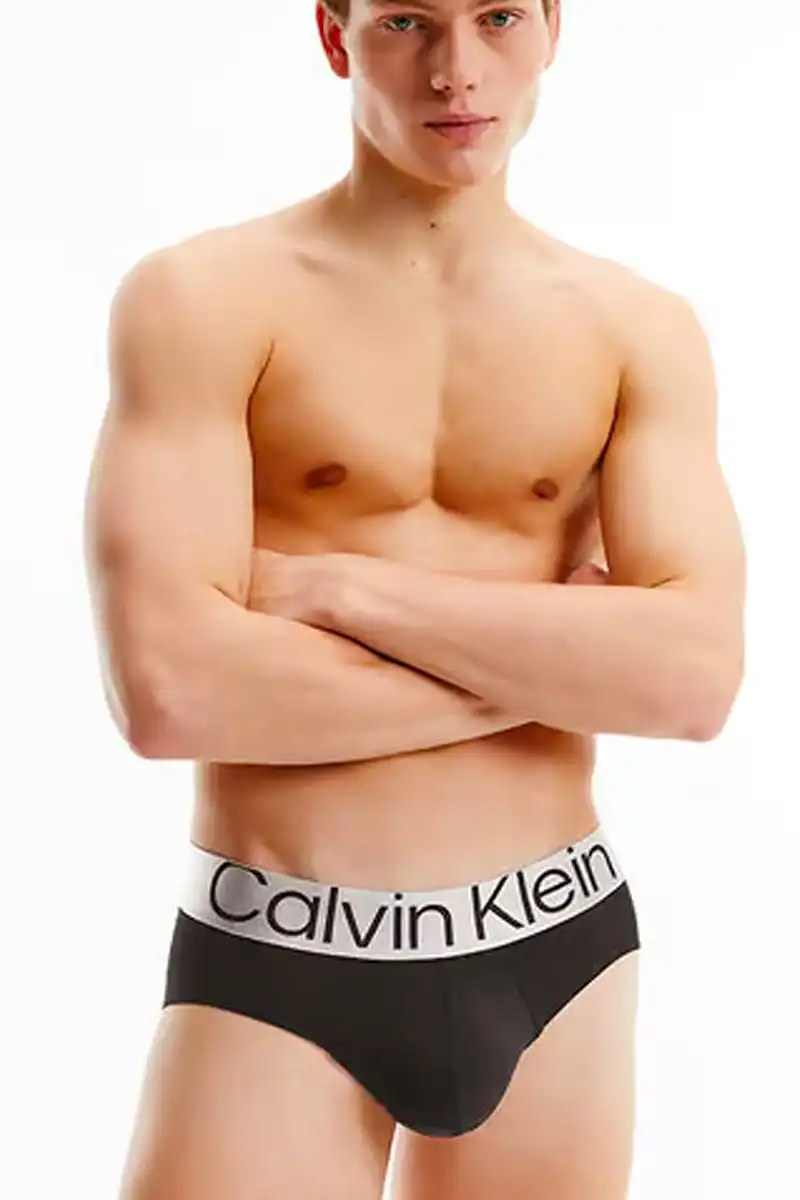 Calvin Klein 3-Pack Heren slips - Hip Brief Reconsidered Steel