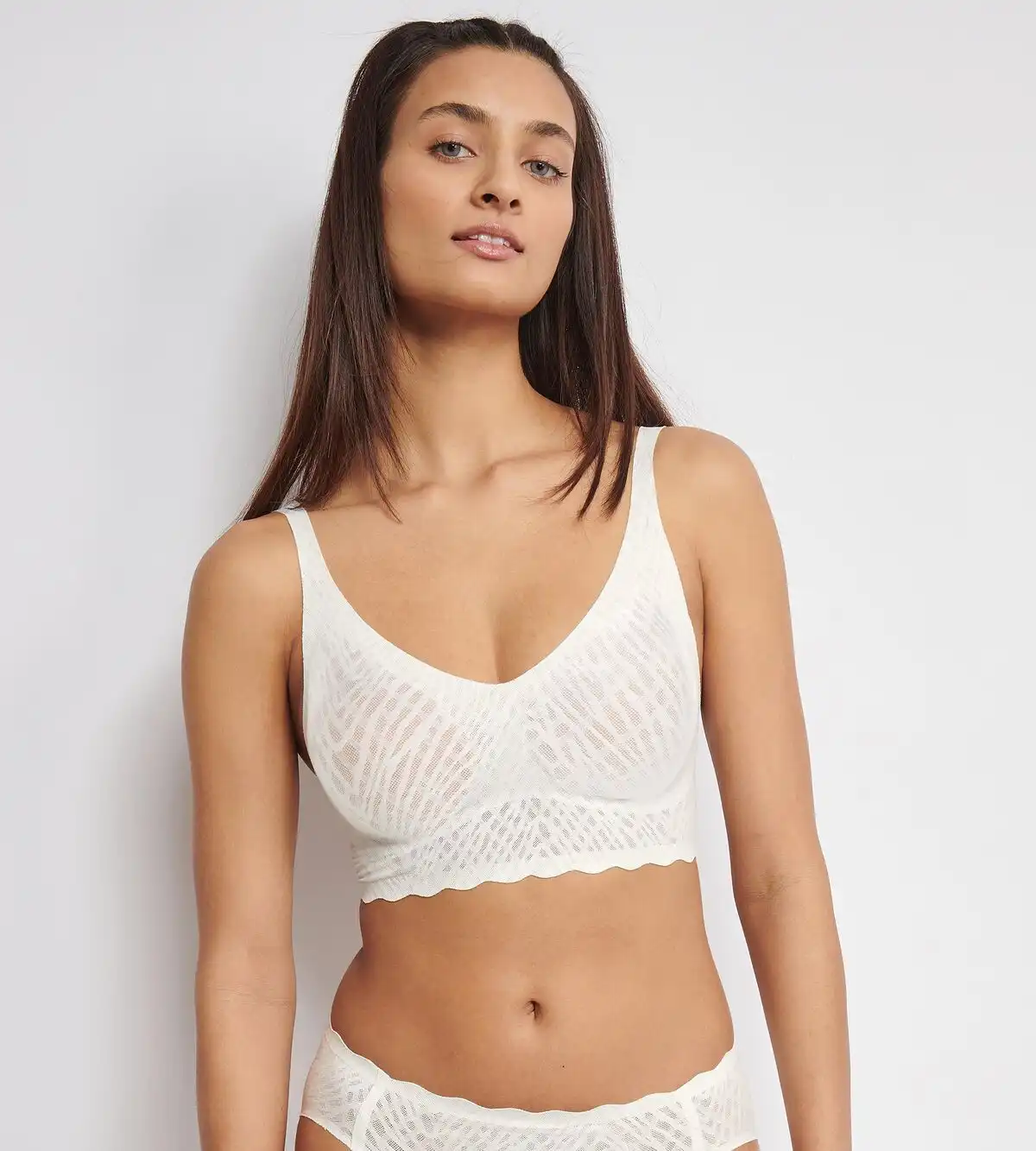 Sloggi Zero Feel Kanten Bralette gevuld - Bliss - Bh Top met smalle bandjes - Uitneembare vulling