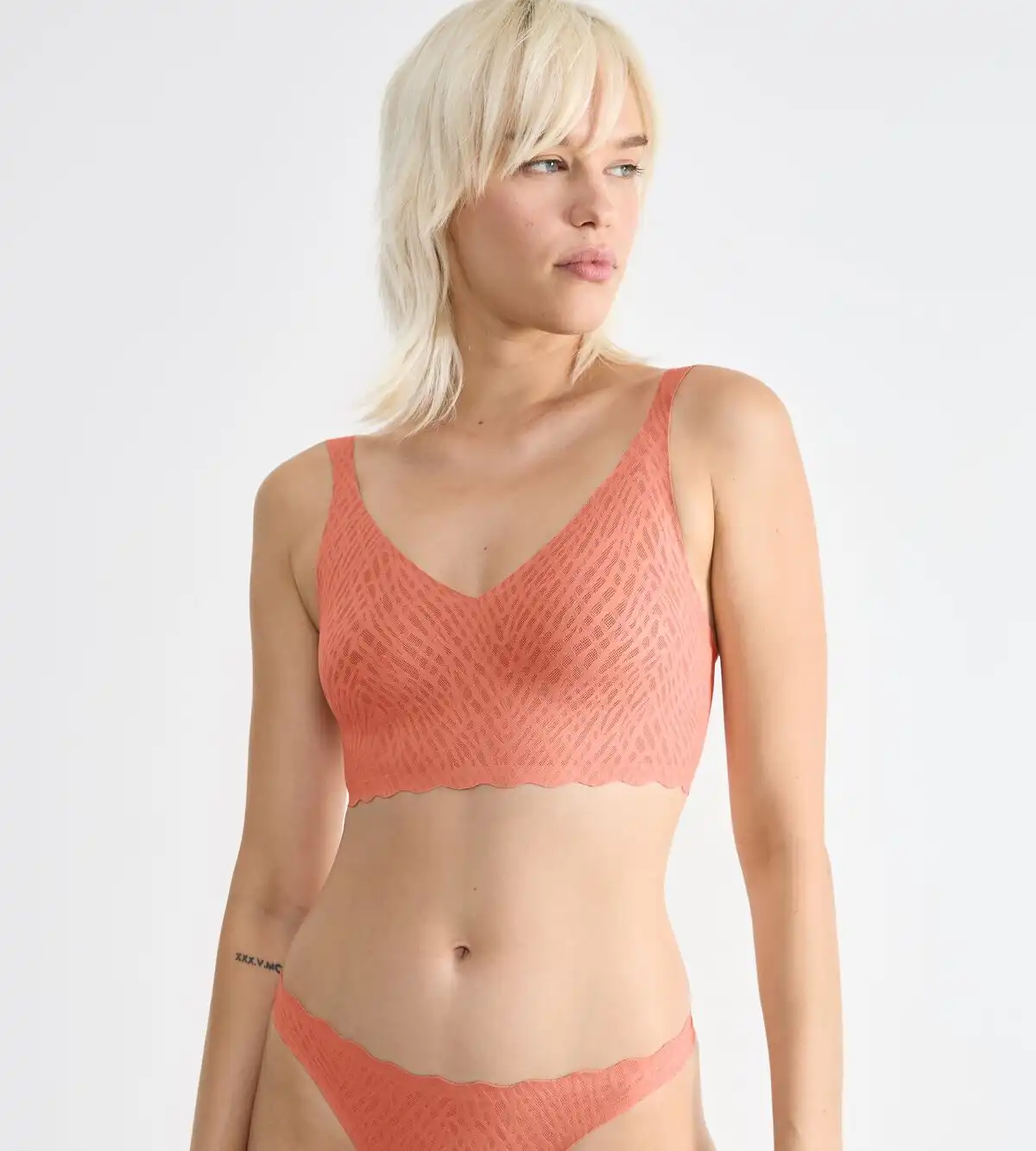 Sloggi Zero Feel Kanten Bralette gevuld - Bliss - Bh Top met smalle bandjes - Uitneembare vulling