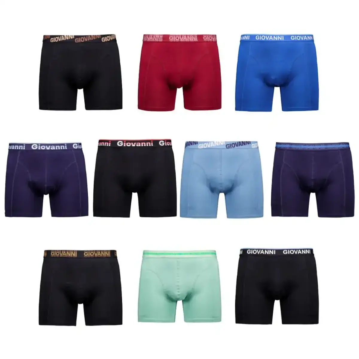Giovanni 10-pak Heren Boxershorts katoen - M37 - Heren onderbroeken - Mannen onderoged