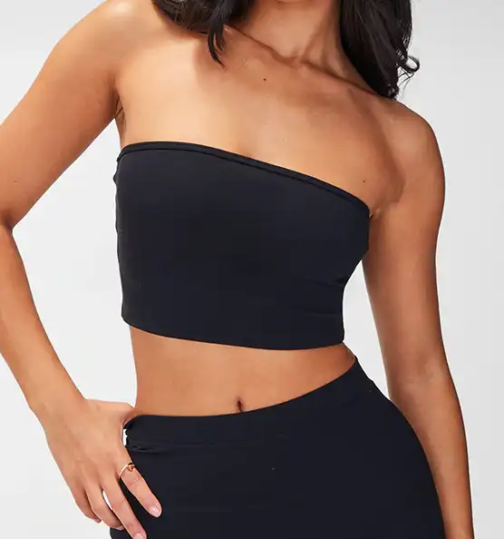 Pieces bandeau top - strapless Bandeau bh niet voorgevormd - Naadloos