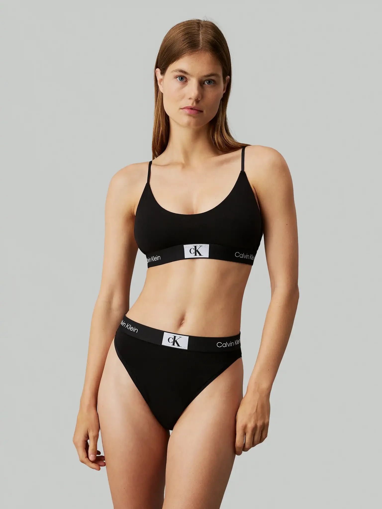 Calvin Klein Bralette Katoen - CK96 - Katoenen Bh topje met spaghetti bandjes - Zonder vulling