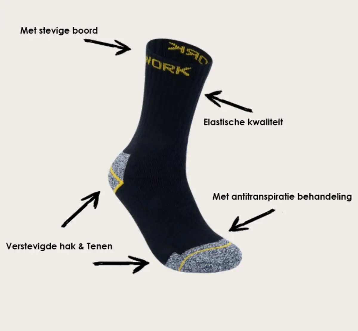 Primair 10-paar Werksokken heren - Worker Primair 10-paar Werksokken heren - Worker