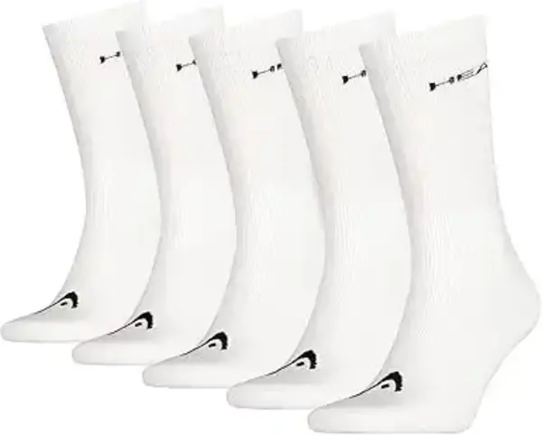 HEAD 5-pack crew sokken - sportsokken heren - Katoenen sokken met badstof zool