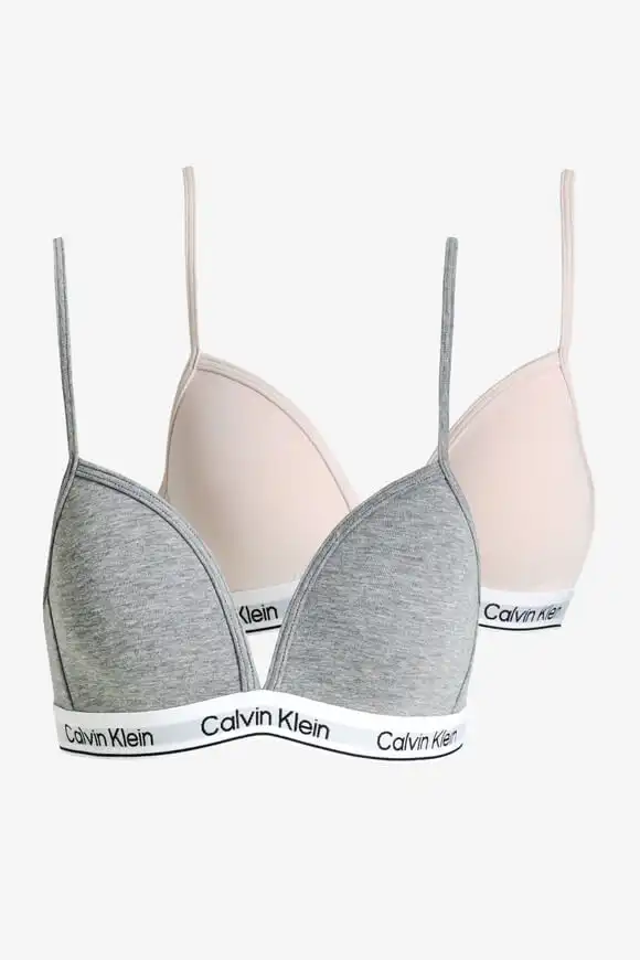 Calvin klein 2-pak Tiener triangle bh - Meisjes bralette - Eerste bh - Kinder bh