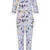 Pastunette dames pyjama lange mouwen - Graphic Leaves - Modal - 3/4e mouw zomer pyjama
