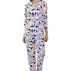 Pastunette dames pyjama lange mouwen - Graphic Leaves - Modal - 3/4e mouw zomer pyjama