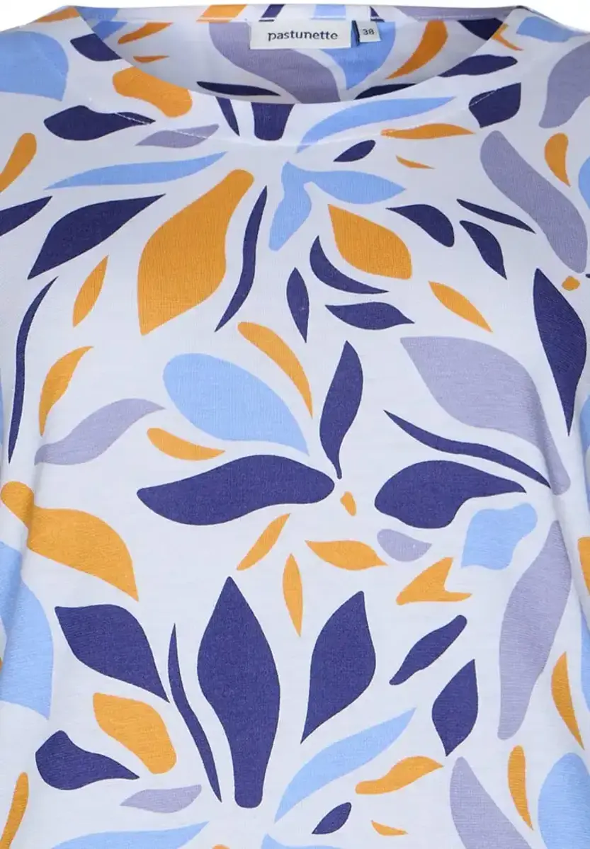 Pastunette dames zomer nachthemd driekwart mouw - Graphic Leaves - Modal dames nachtjapon Pastunette dames zomer nachthemd driekwart mouw - Graphic Leaves - Modal dames nachtjapon