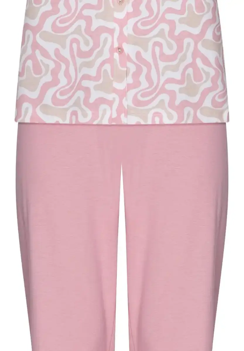 Pastunette dames katoenen pyjama korte mouw met knoopsluiting - Roze dames zomer pyjama Pastunette dames katoenen pyjama korte mouw met knoopsluiting - Roze dames zomer pyjama