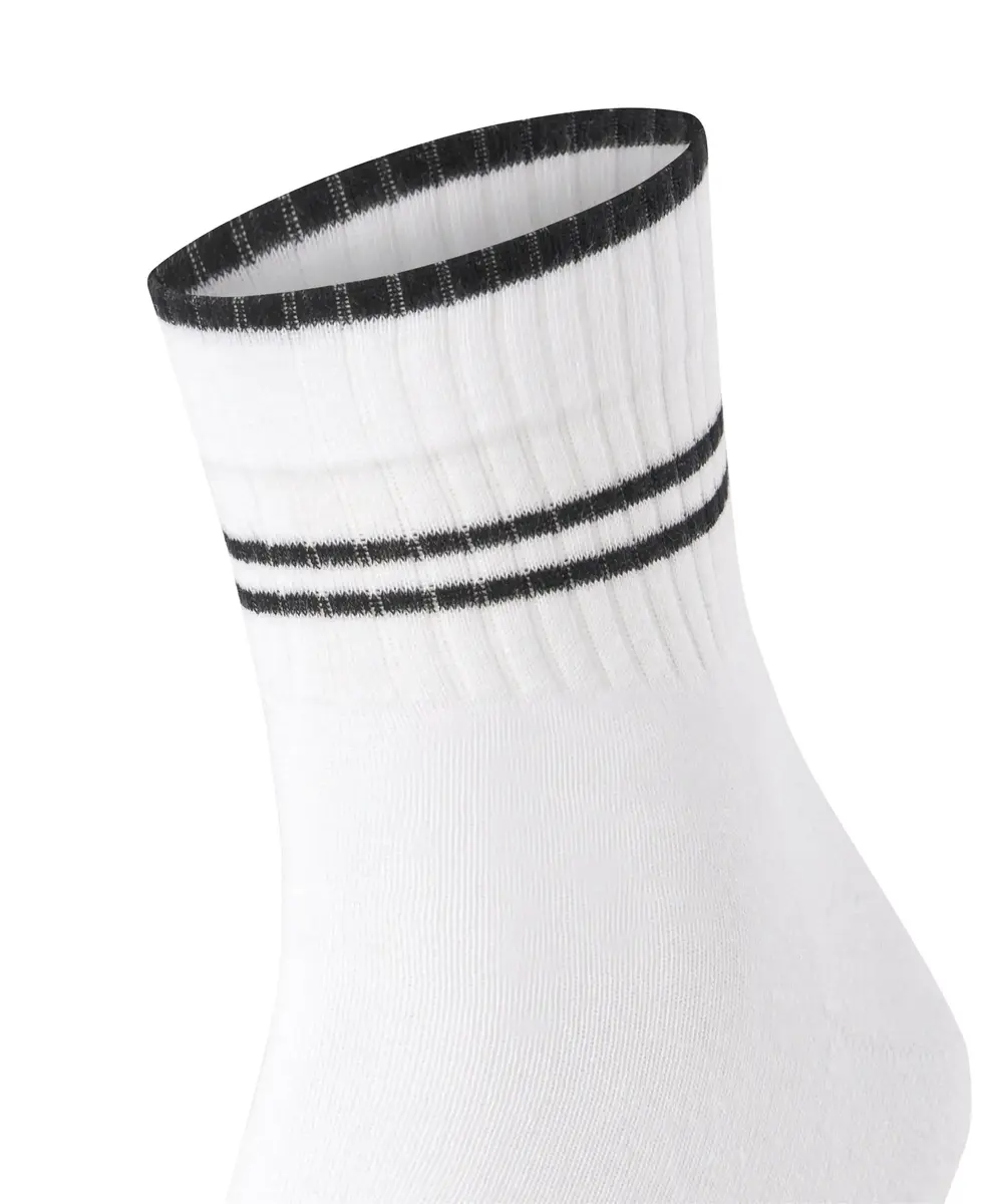 FALKE Run Rib Legacy Unisex Korte sok - Quarter sokken katoen - Badstof zool - Sportsokken wit