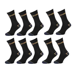 10-paar Werksokken heren - Worker - Goedekope werksokken - Multipack zwarte werksokken