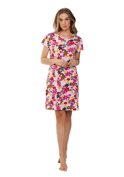 Rebelle dames nachthemd - Korte mouw - Flowers Rebelle dames nachthemd - Korte mouw - Flowers