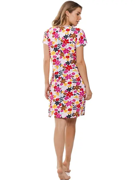 Rebelle dames nachthemd - Korte mouw - Flowers Rebelle dames nachthemd - Korte mouw - Flowers