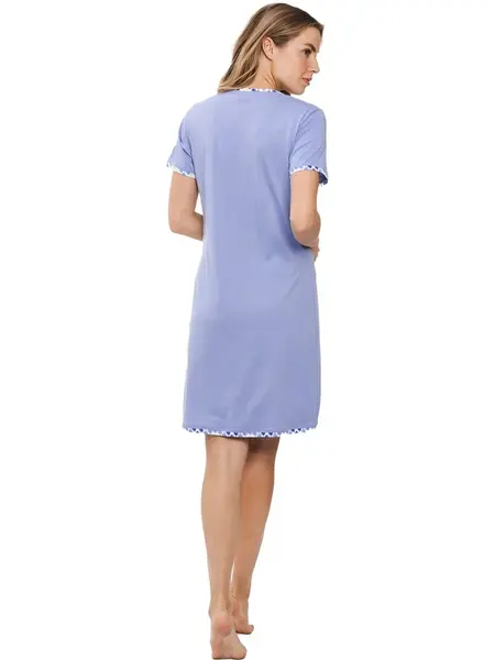 Rebelle dames nachthemd - Korte mouw - Purple Graphic