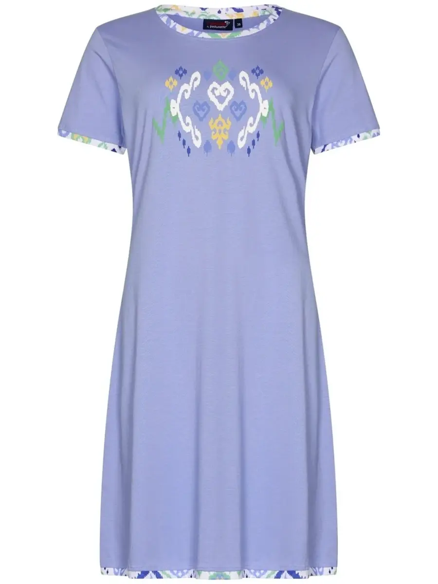 Rebelle dames nachthemd - Korte mouw - Purple Graphic