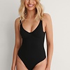 Na-KD katoenen dames body- cup shape body - Zwart
