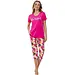 Rebelle capri pyjama dames - Pink Bloom - Roze