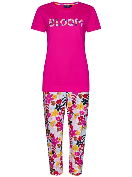Rebelle capri pyjama dames - Pink Bloom Rebelle capri pyjama dames - Pink Bloom