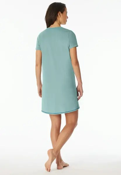 Schiesser Dames Nachthemd korte mouw - Rood katoenen nachtjapon Schiesser Dames Nachthemd korte mouw - Rood katoenen nachtjapon