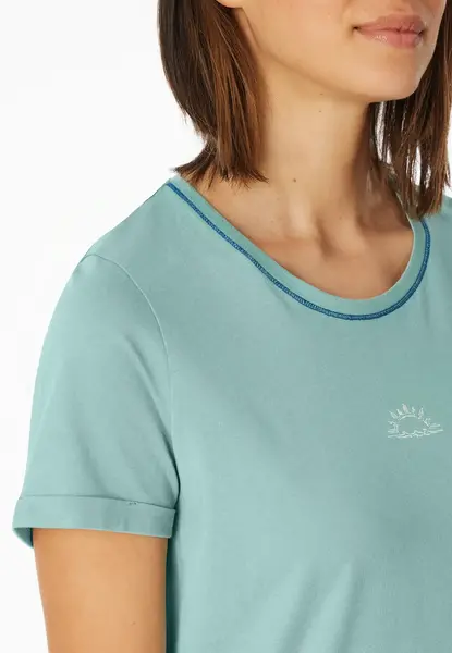 Schiesser Dames Nachthemd korte mouw - Rood katoenen nachtjapon Schiesser Dames Nachthemd korte mouw - Rood katoenen nachtjapon