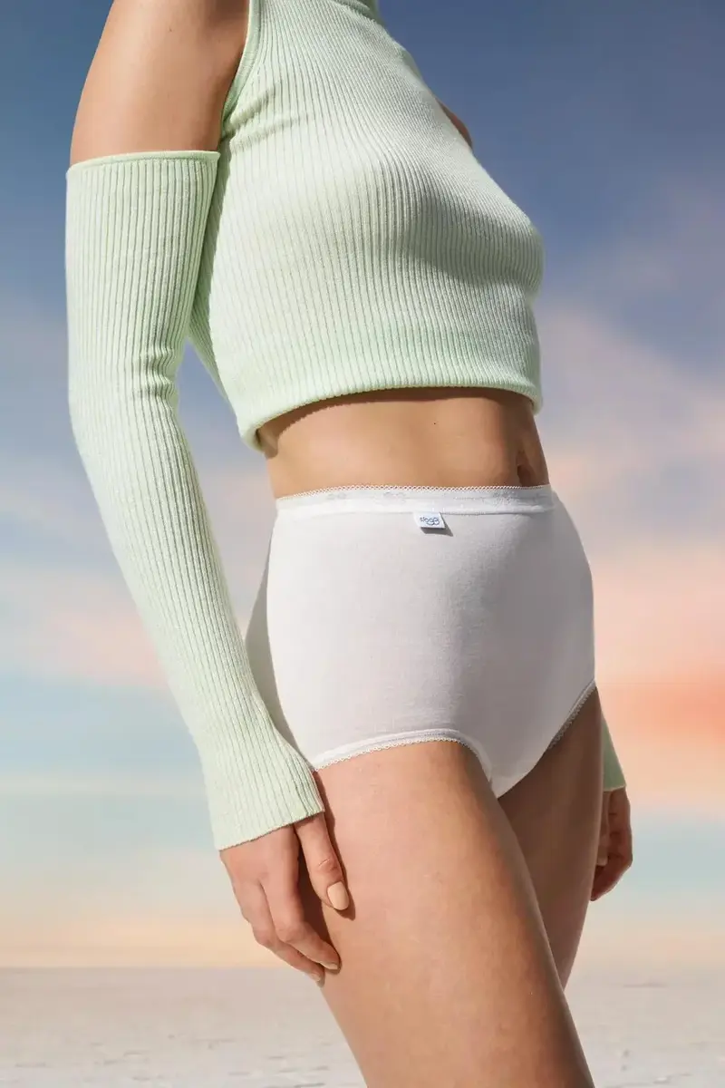 Sloggi Basic Maxi 4-Pack dames slip  (3+1 Gratis) - Sloggi ondergoed dames - Vrouwen onderbroek katoen