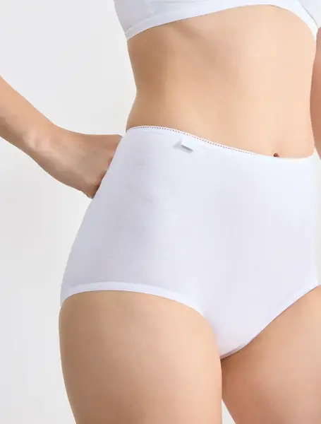 Sloggi dames 24/7 maxi taille slip - Natural katoen - Hoge Katoenen dames ondergoed - sloggi slips dames Sloggi dames 24/7 maxi taille slip - Natural katoen - Hoge Katoenen dames ondergoed - sloggi slips dames