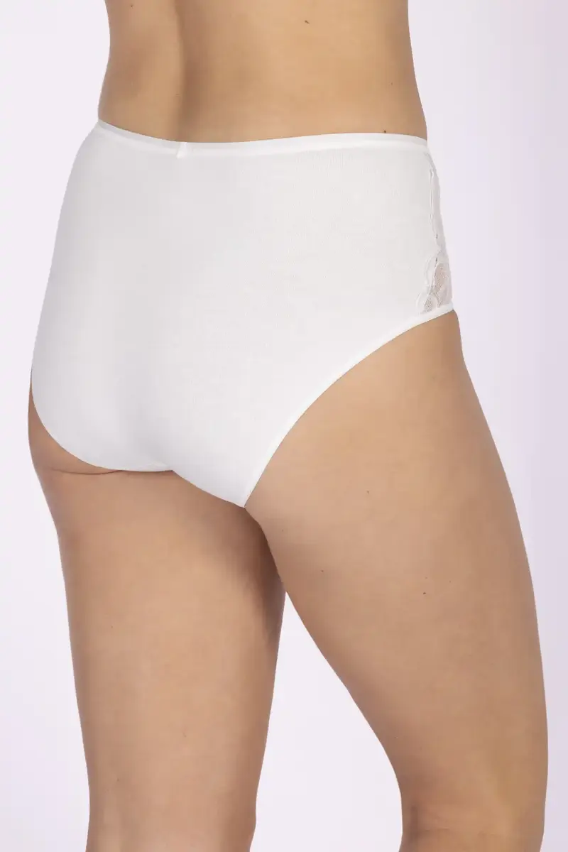 Nina von C dames maxi-taille slip kant - Hoge kanten dames slip - Elastisch katoenen onderbroek Nina von C dames maxi-taille slip kant - Hoge kanten dames slip - Elastisch katoenen onderbroek