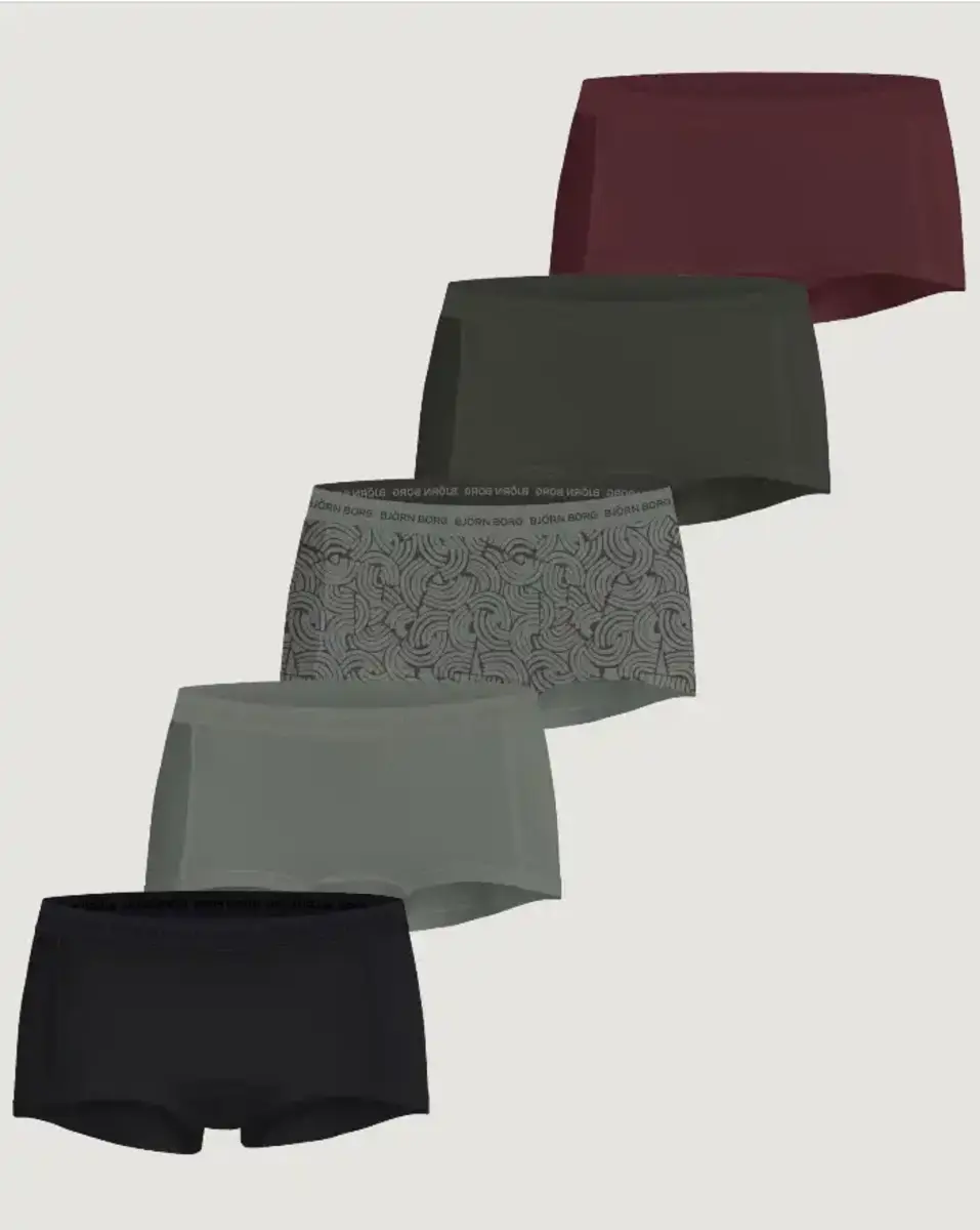 Bjorn Borg boxers 5-pack dames boxershort- Zwarte katoenen dames onderbroeken - Multipack Bjorn Borg boxers 5-pack dames boxershort- Zwarte katoenen dames onderbroeken - Multipack