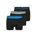 Schiesser 3-pack heren boxershort 95/5 -  Coloured - Maat S - Zwart/Blauw