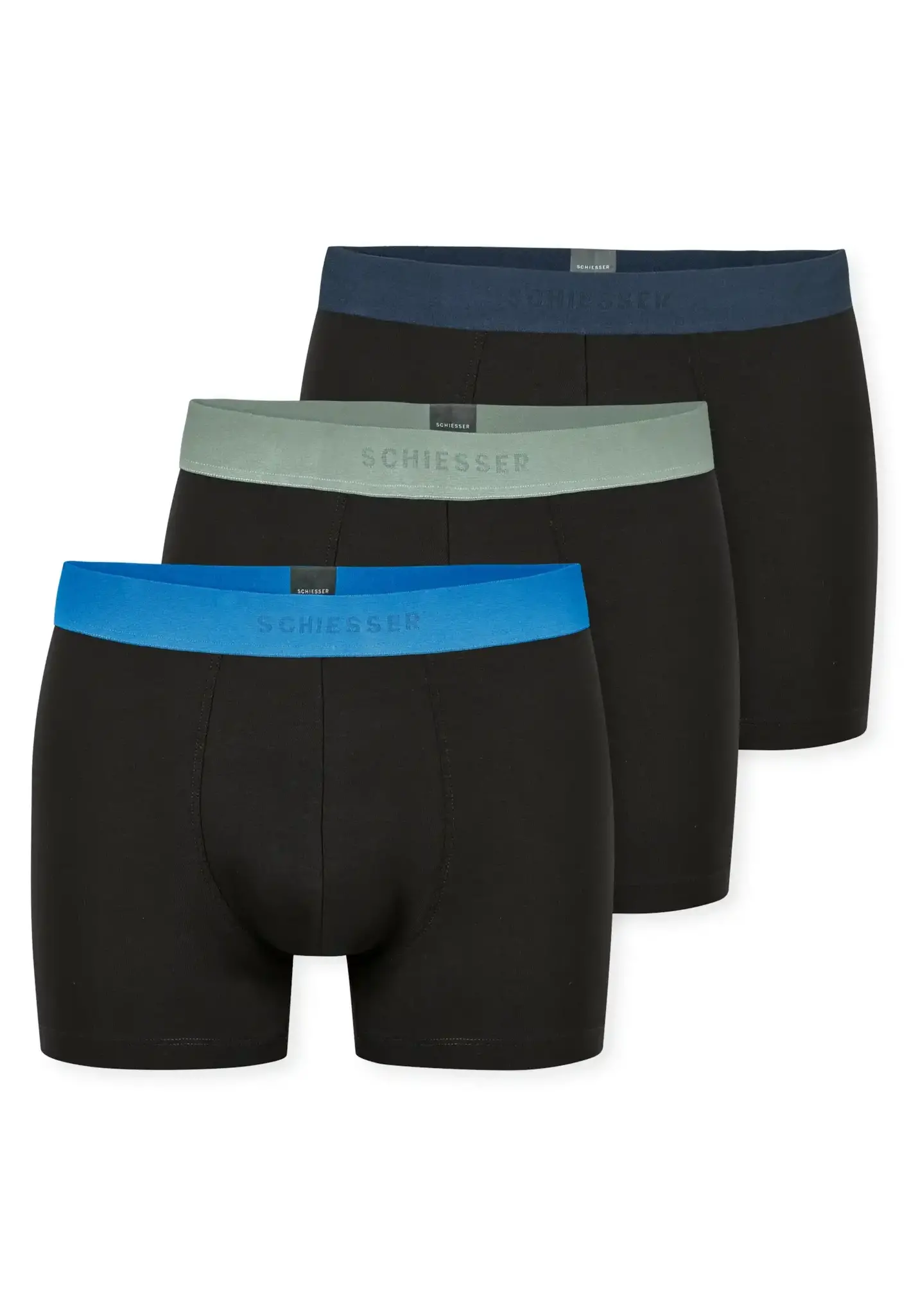 Schiesser 3-pack heren boxershort 95/5 - Coloured - Maat S