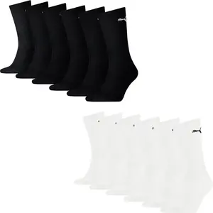 Puma 12-paar Crew sport sokken - Multipack sport sokken voor dames en heren - Zwart - Combi - Voordeelverpakking Puma 12-paar Crew sport sokken - Multipack sport sokken voor dames en heren - Zwart - Combi - Voordeelverpakking