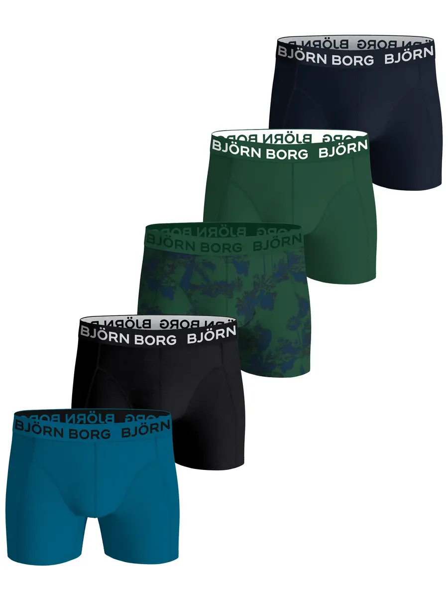 Bjorn Borg 5-Pack jongens boxershorts - Core shorts - Zwarte katoenen jongens onderbroeken